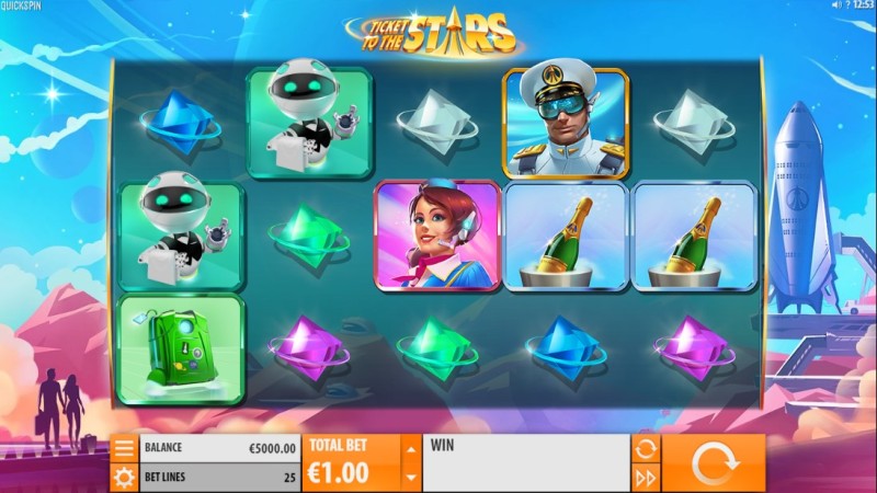 Champion онлайн казино и автоматы «Ticket to the Stars»