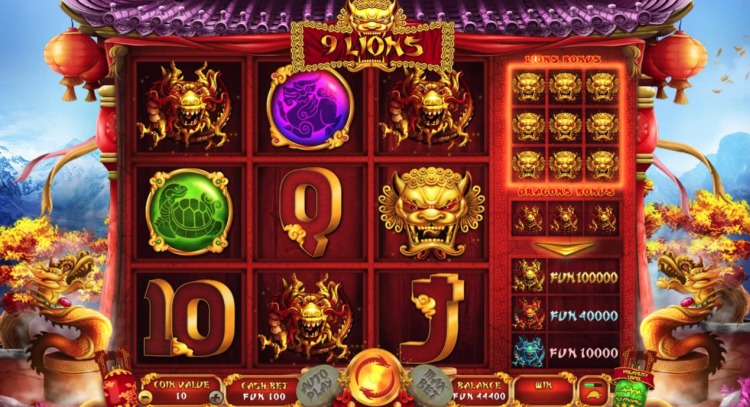Игровой автомат «9 Lions» в казино Казахстан