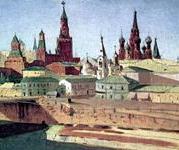 Вид на Кремль и храм Василия Блаженного