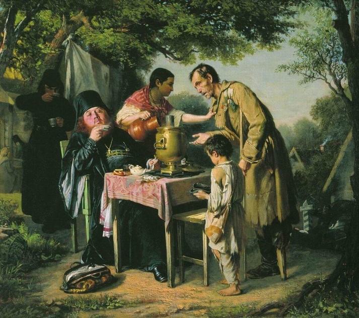 Чаепитие в Мытищах близ Москвы, 1862
