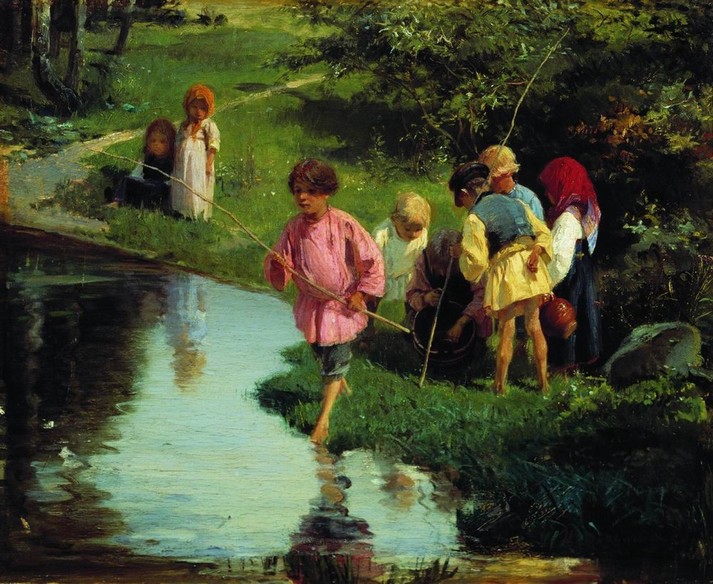 Дети на рыбалке, 1882