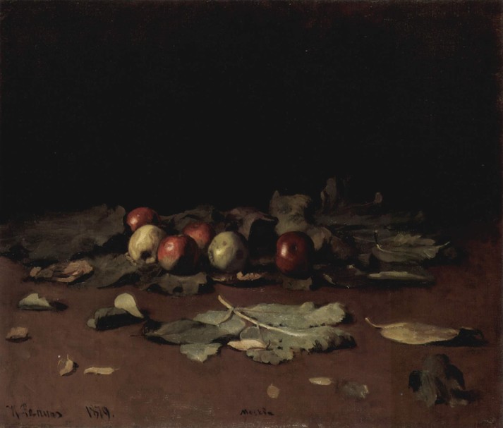 Яблоки и листья, 1879