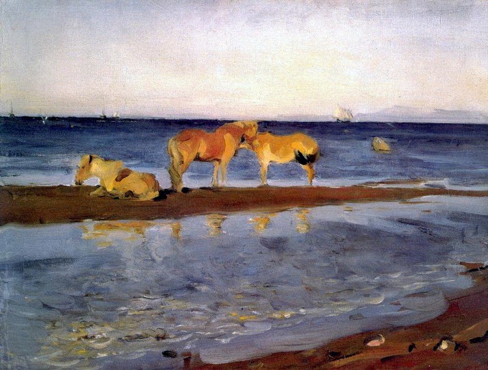 Лошади на взморье, 1905