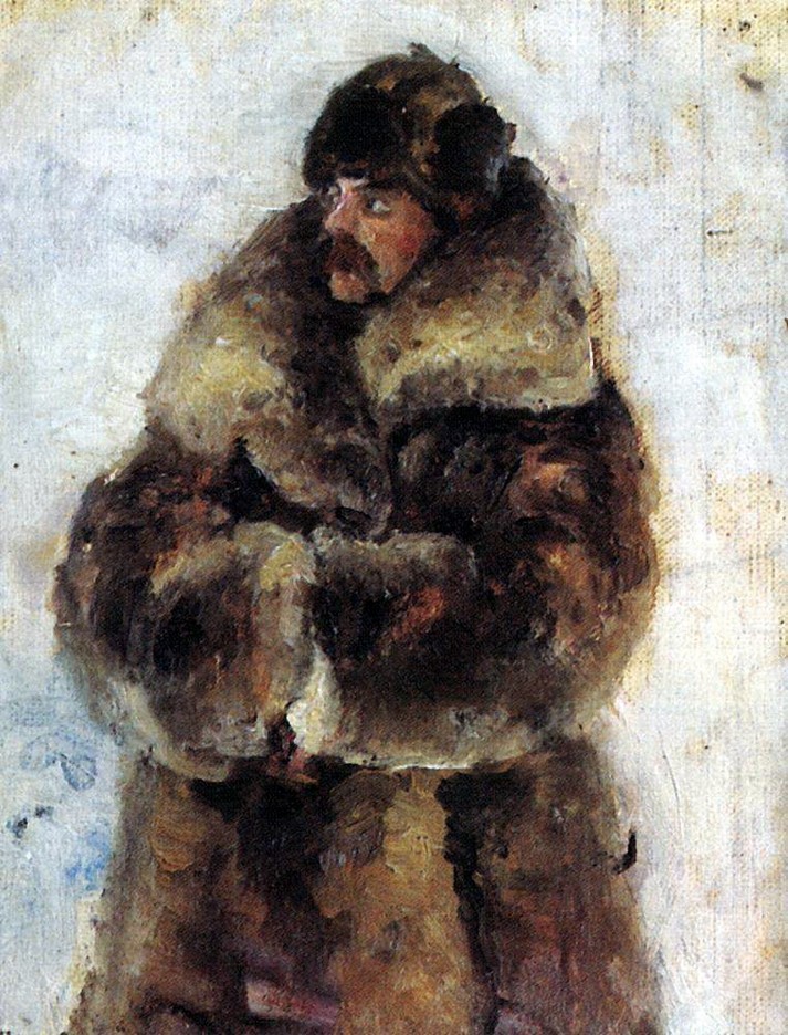 А. И. Суриков в шубе, 1889-1890