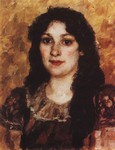 Портрет Елизаветы Августовны Суриковой жены художника