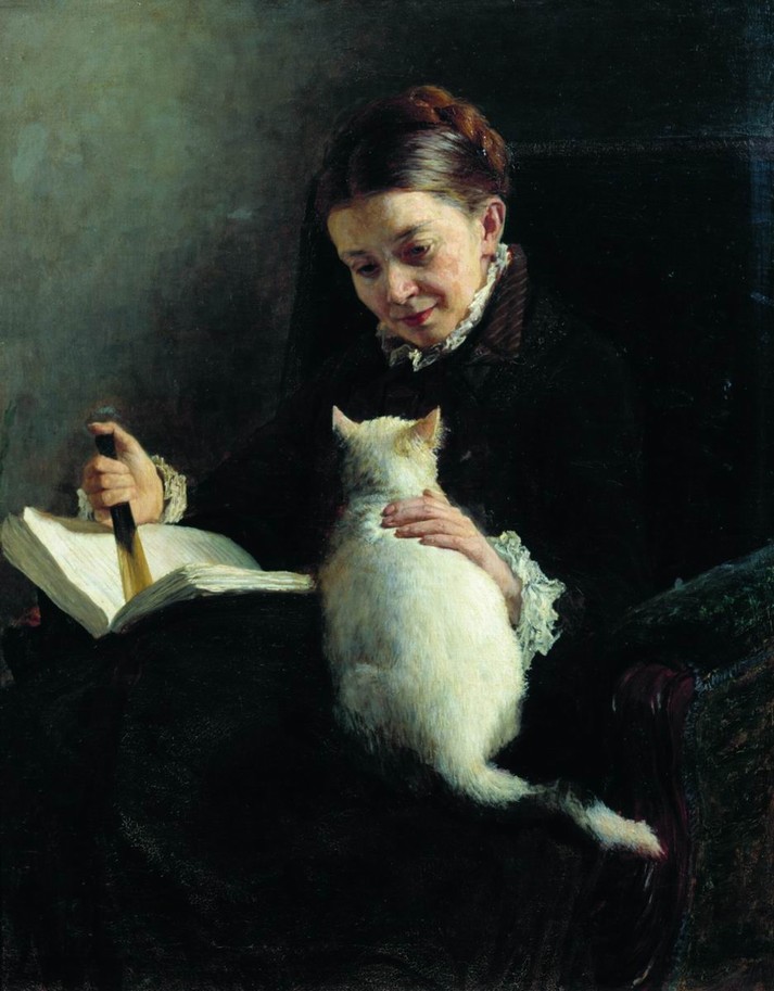 Портрет дамы с кошкой