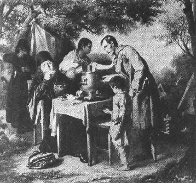 Чаепитие в Мытищах, близ Москвы. 1862