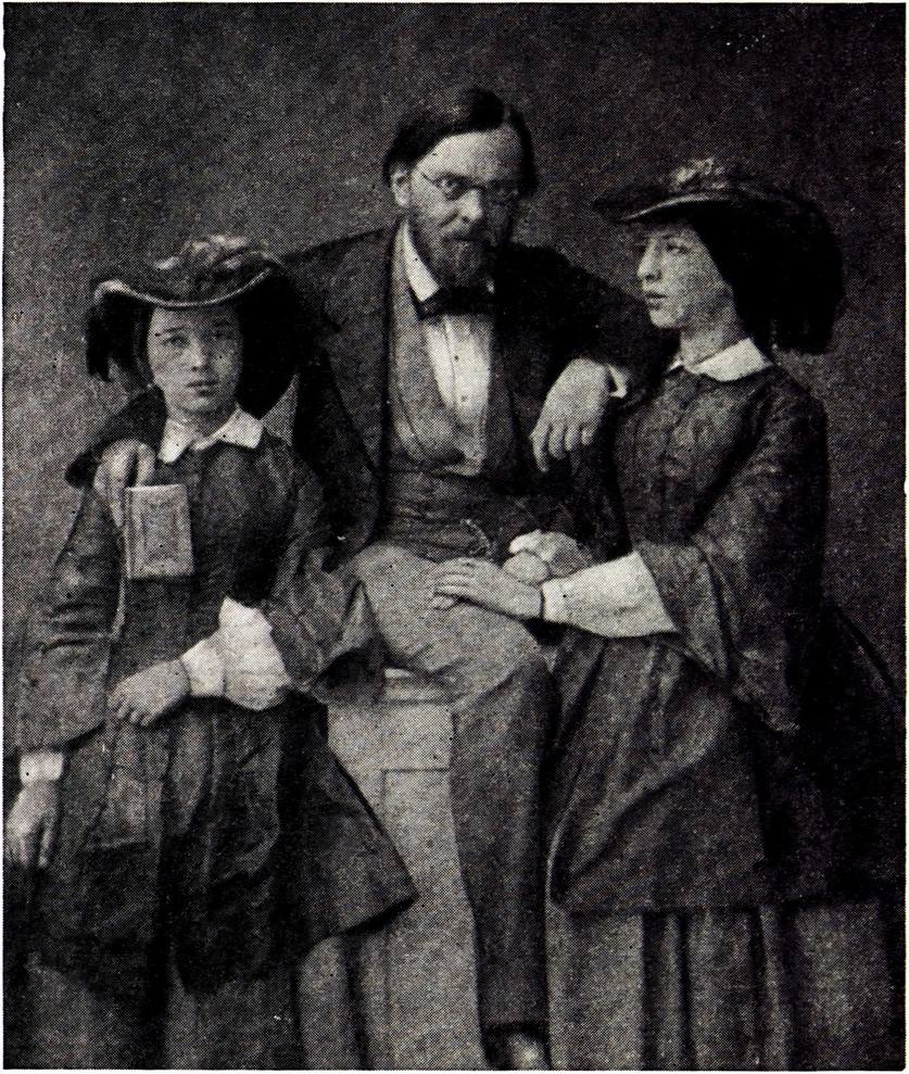 Михаил Николаевич, Вера Николаевна и Зинаида Николаевна Мамонтовы. Фотография. 1858