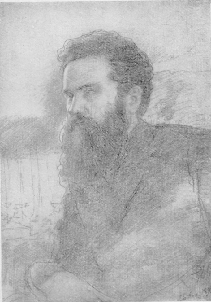 И.Е. Репин. В.Г. Короленко. Рисунок, 1896 г