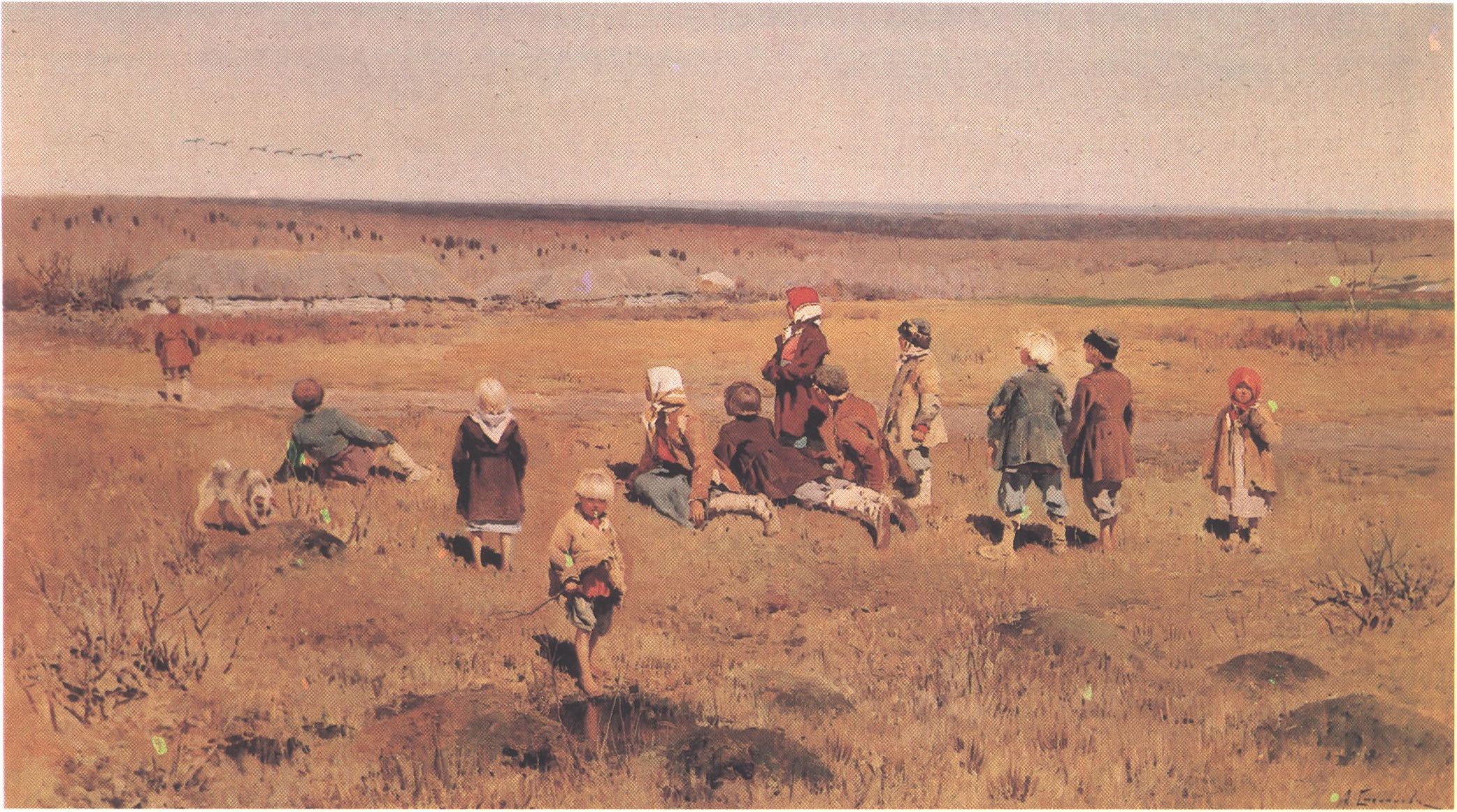 374. Степанов А.С. Журавли летят. 1891