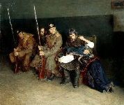 Николай Касаткин — В коридоре окружного суда, 1897