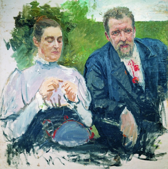 Портрет И.Ф. Тюменева с женой, 1895