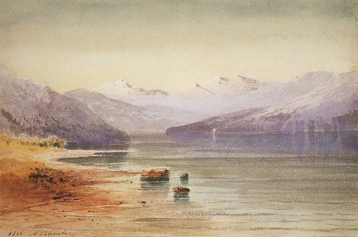 Горное озеро, Швейцария, 1864
