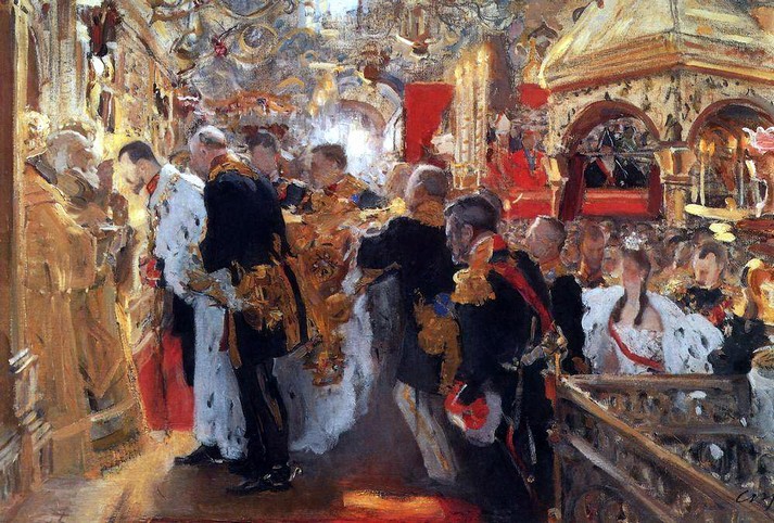 Коронация. Миропомазание Николая II в Успенском соборе, 1896