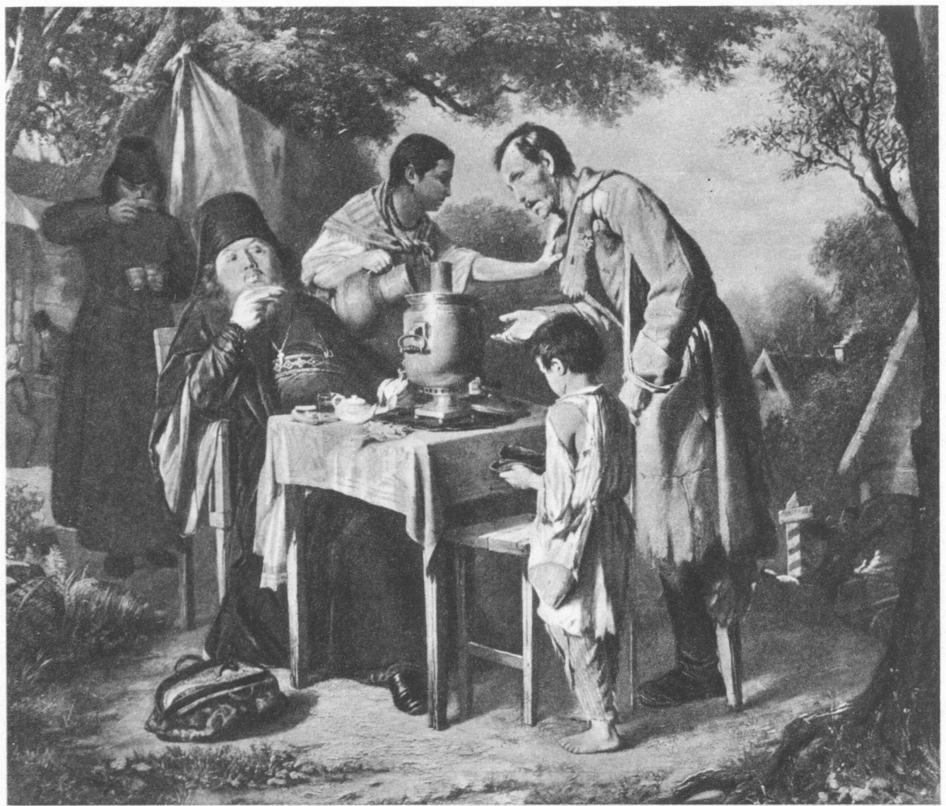 Перов «чаепитие в Мытищах» (1862). Перов чаепитие в Мытищах картина. Чаепитие в Мытищах близ Москвы картина.