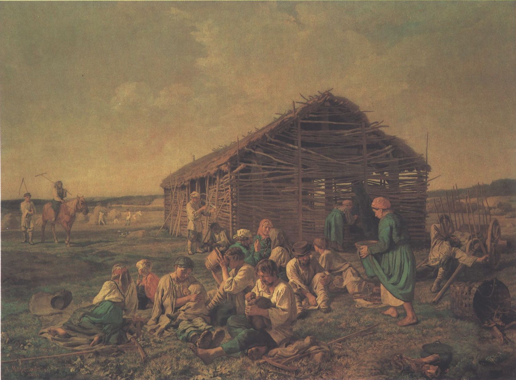 Составить рассказ о российской деревне 18 века